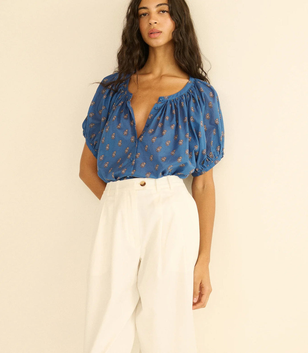 June Top in Eartha Paisley - obligato