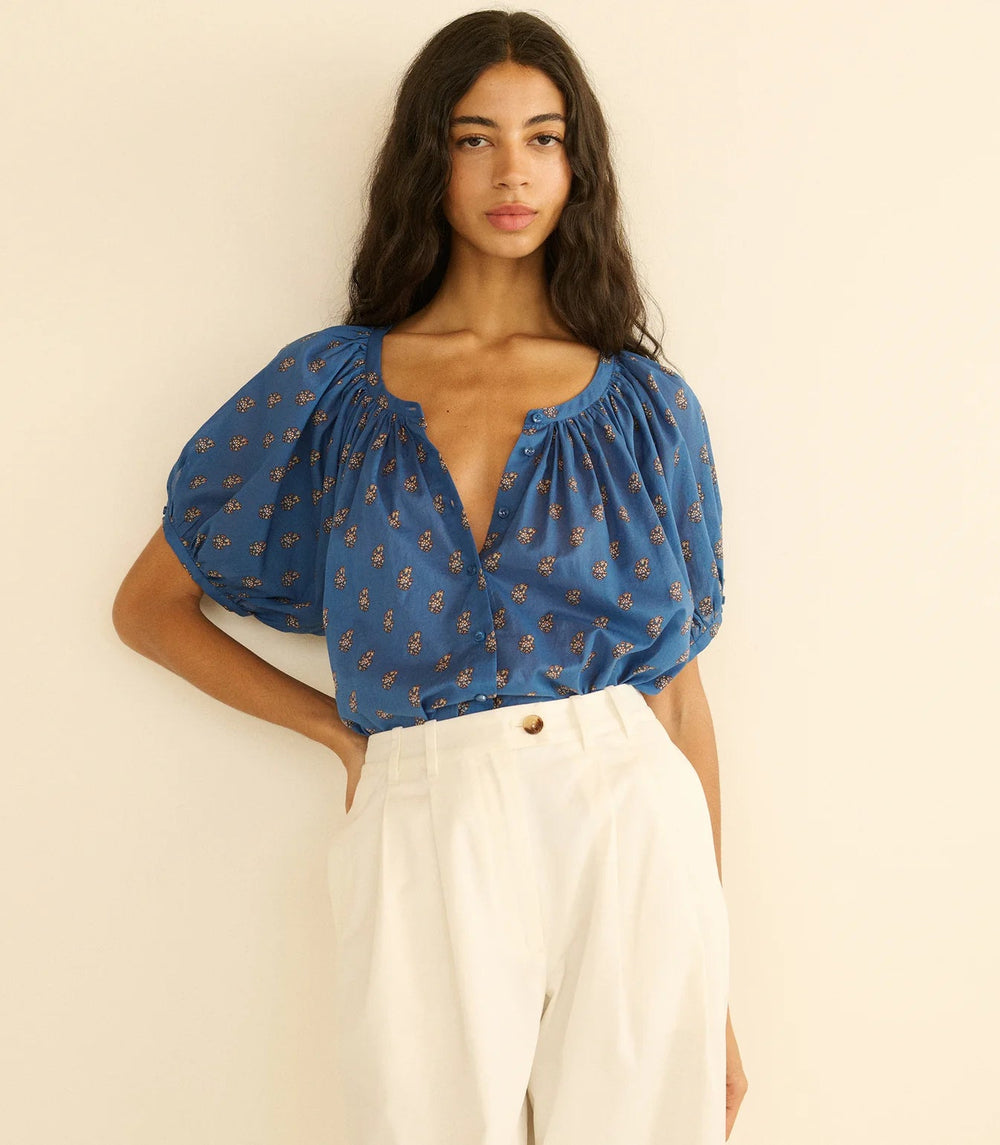 June Top in Eartha Paisley - obligato