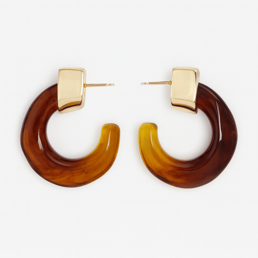 Kaia Hoops - Brown - obligato