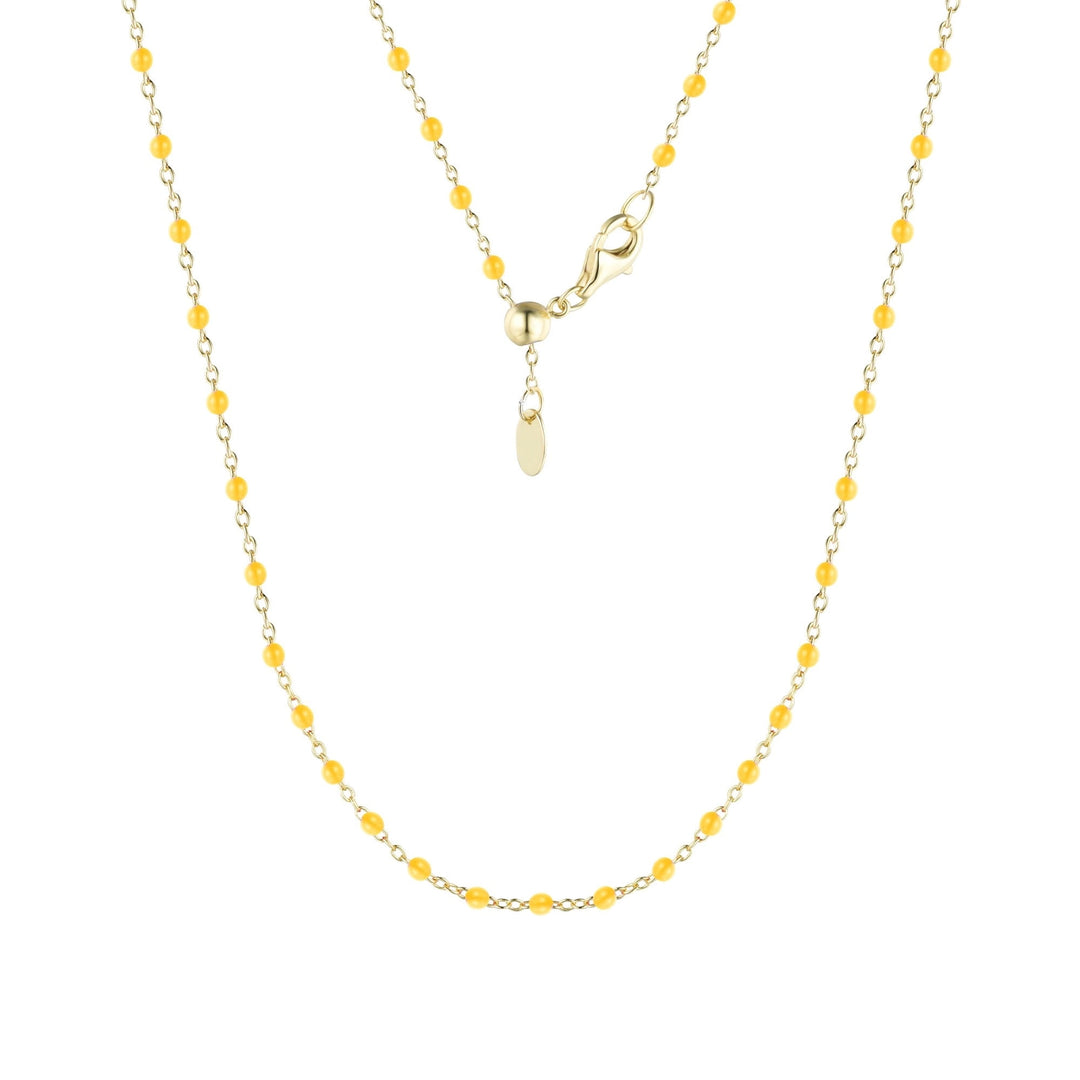 Enamel Beaded Chain Necklace