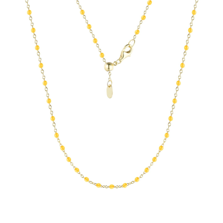 Enamel Beaded Chain Necklace
