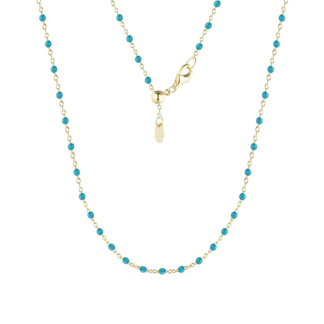 Enamel Beaded Chain Necklace