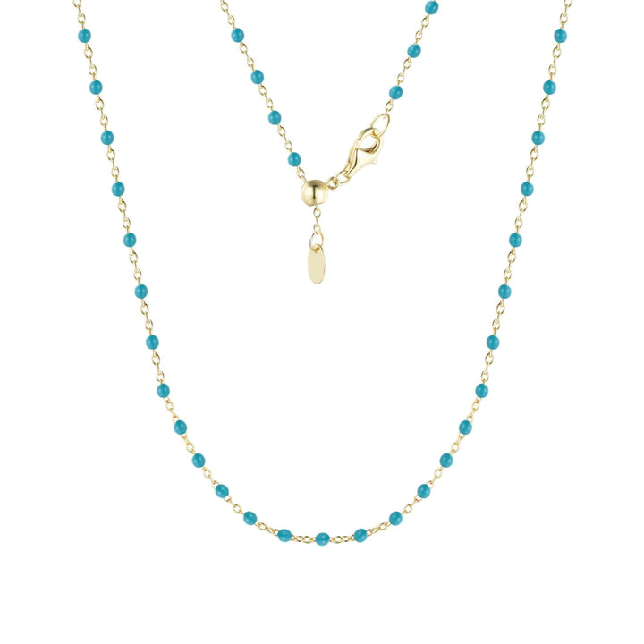 Enamel Beaded Chain Necklace