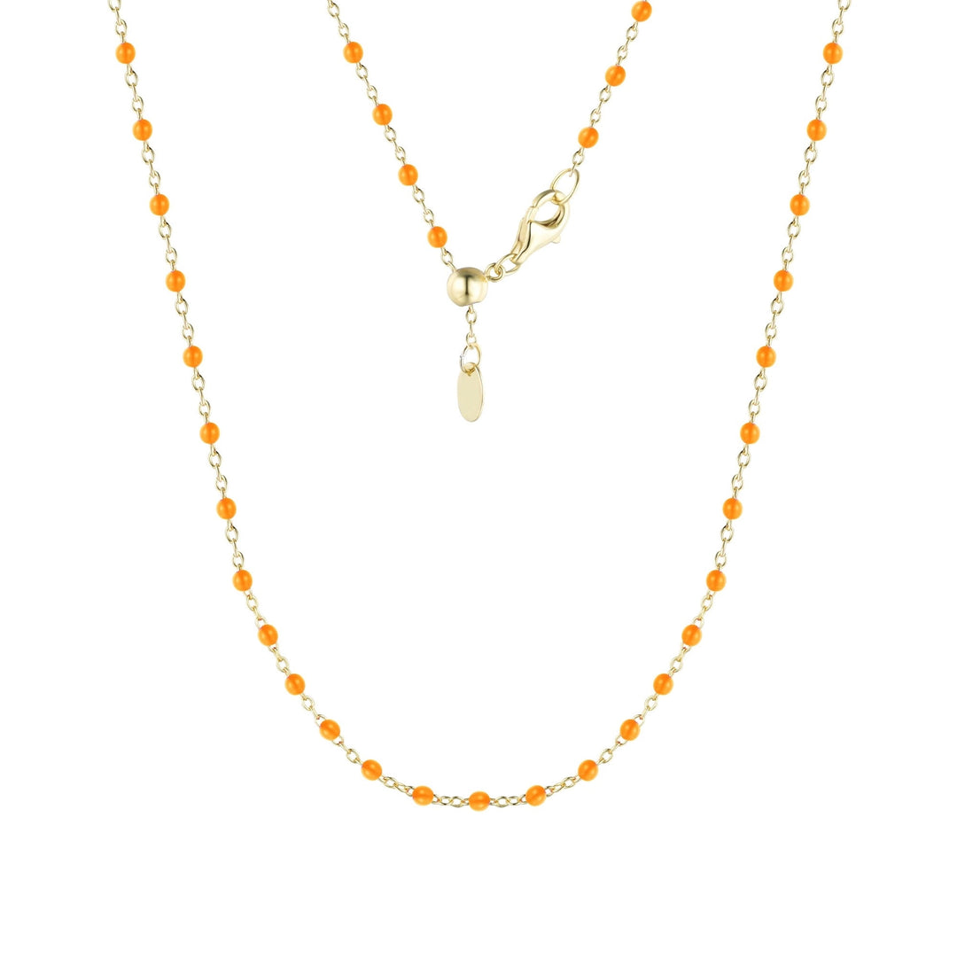 Enamel Beaded Chain Necklace