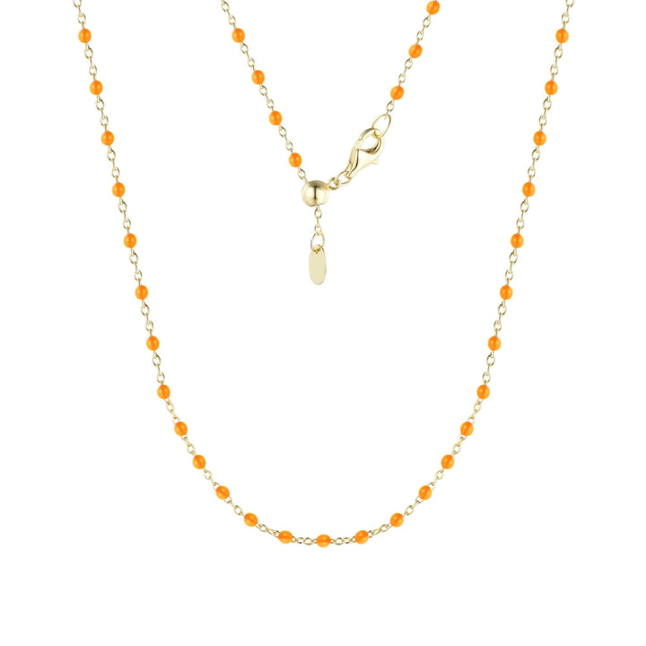 Enamel Beaded Chain Necklace