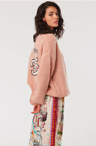 Kara Lace V - Neck Blush Sweater - obligato