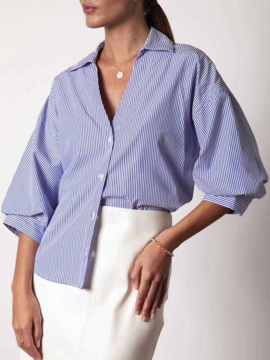 Kate Shirt in Blue Stripe - obligato