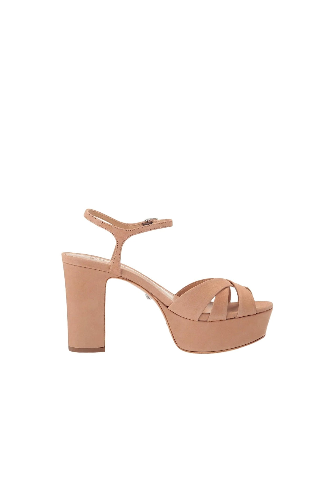 Keefa Platform in Honey Beige Nubuck - obligato