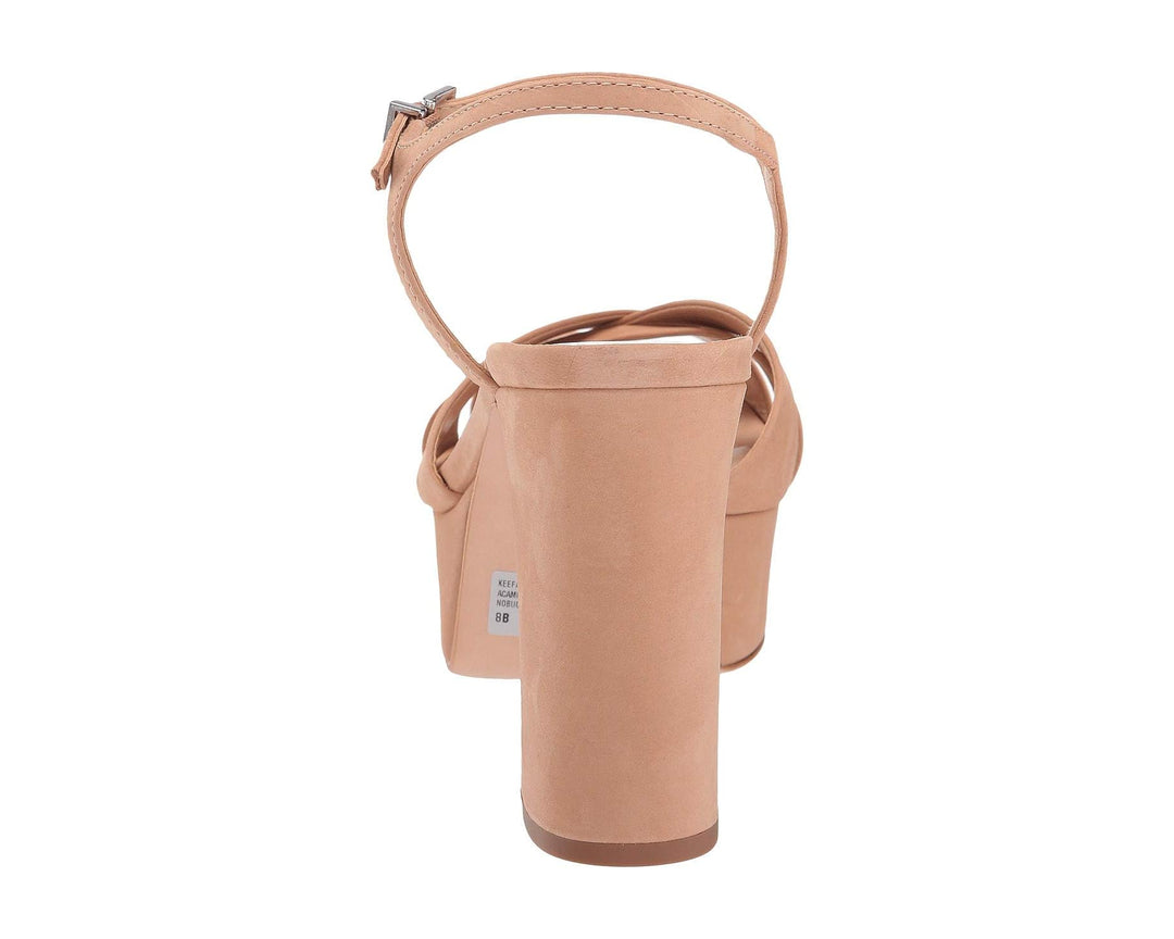 Keefa Platform in Honey Beige Nubuck - obligato