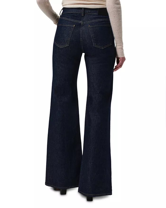 Kimberly Horsebit High Rise Flare Jeans in Helia - obligato