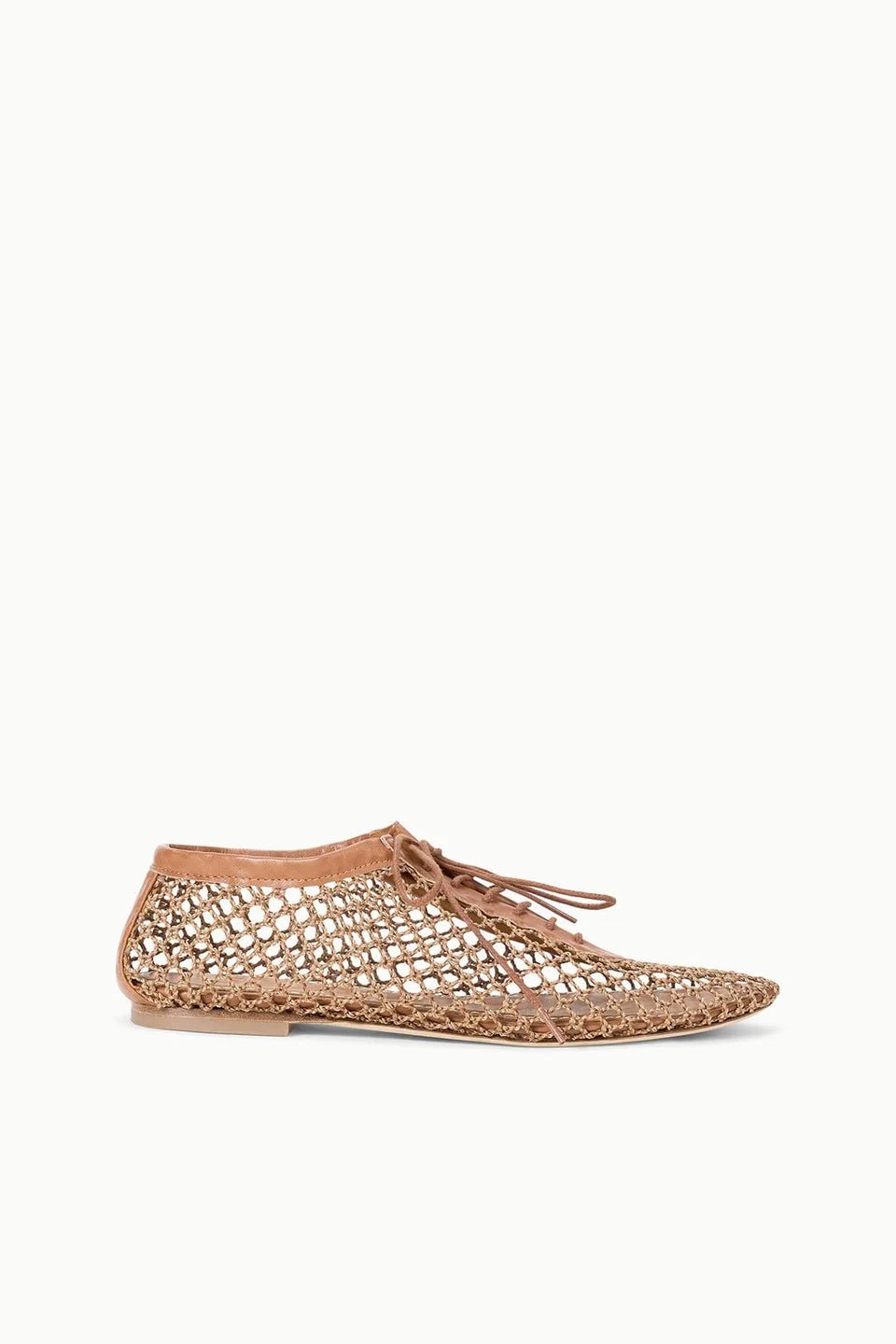 Kit Lace Up Flat Tan - obligato