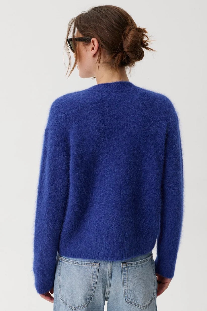 Kit V-Neck Pullover Sweater in Sapphire - obligato