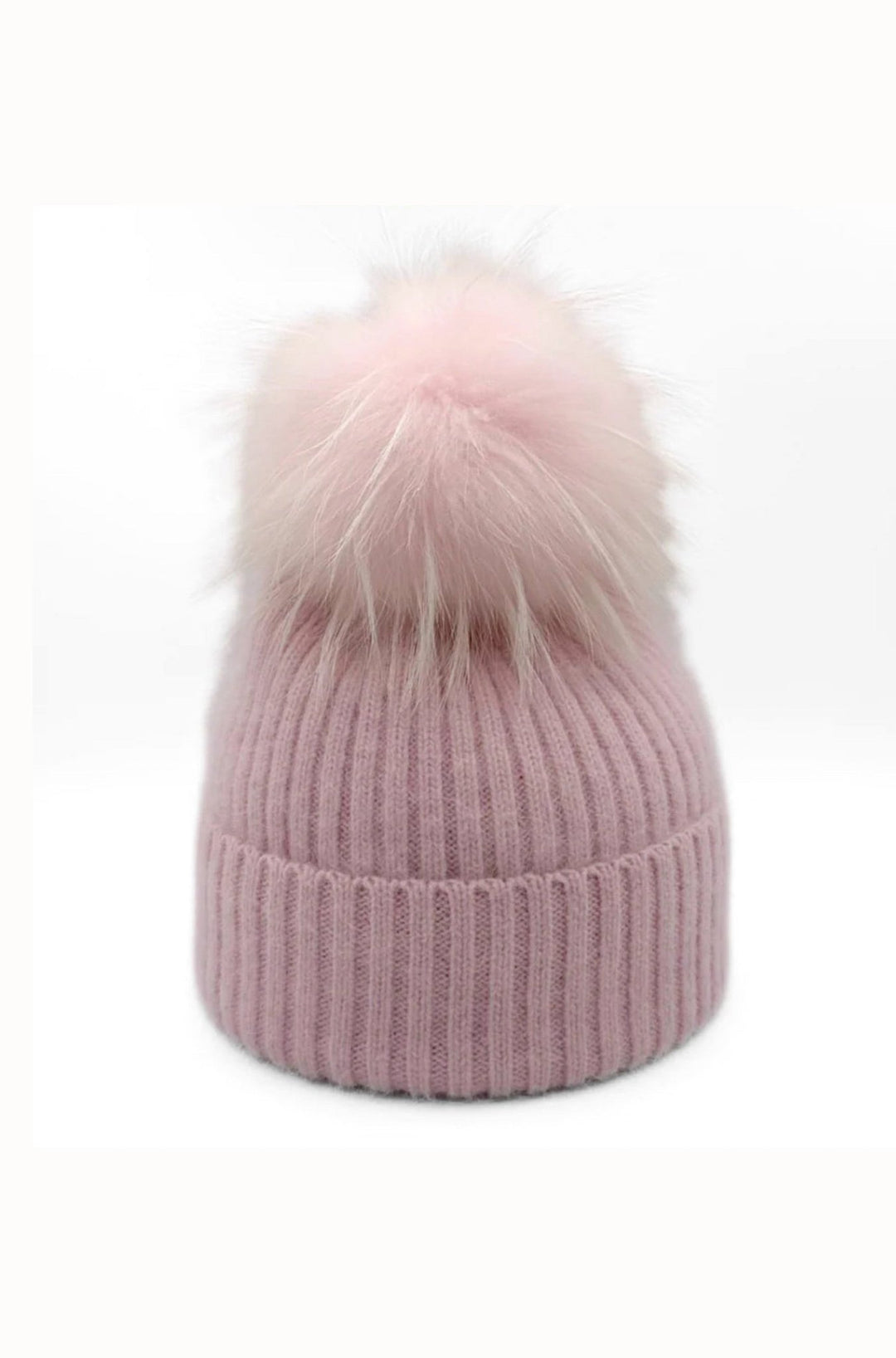 Knit Pom Hat in Mauve - obligato