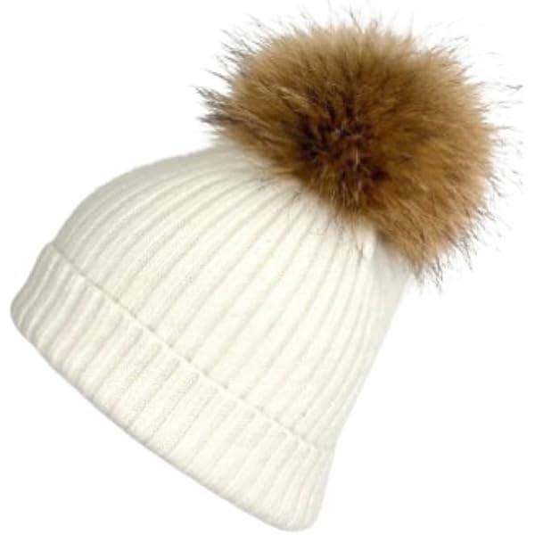 Knit Pom Hat in Natural - obligato