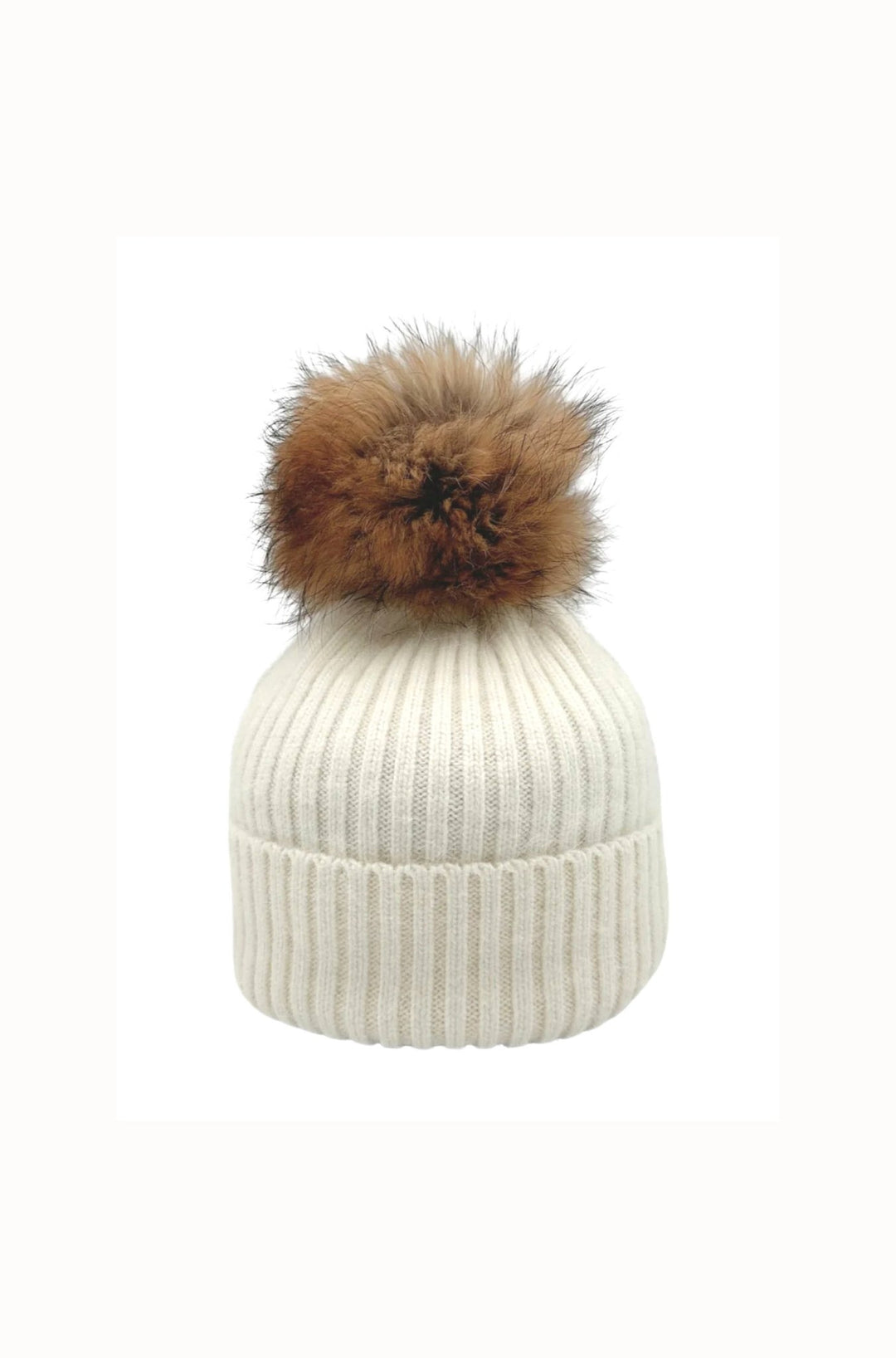 Knit Pom Hat in Natural - obligato