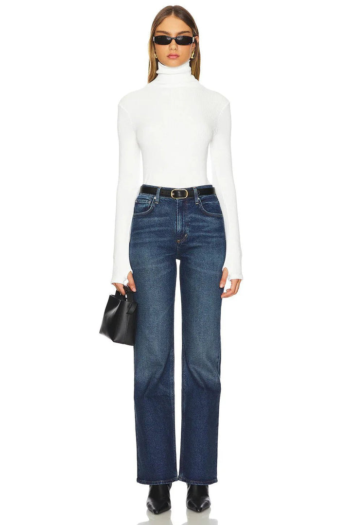 Knit Turtleneck in Winter White - obligato