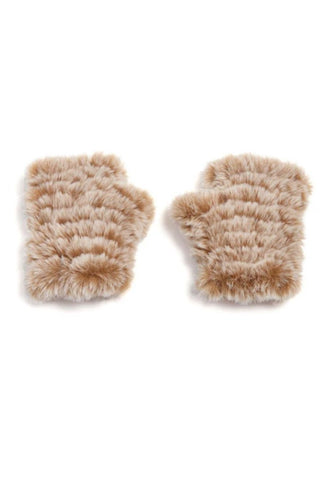 Knitted Faux Fur Mandy Mittens - obligato