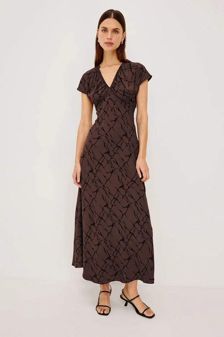 Kourt Dress in Brown Obsidian - obligato