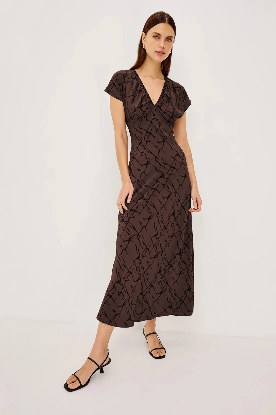 Kourt Dress in Brown Obsidian - obligato