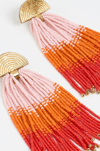 Laika Earring in Orange/Corals - obligato