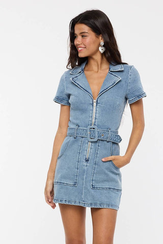 Lara Denim Mini Dress - obligato