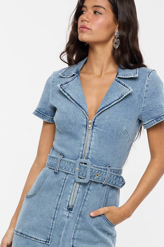 Lara Denim Mini Dress - obligato