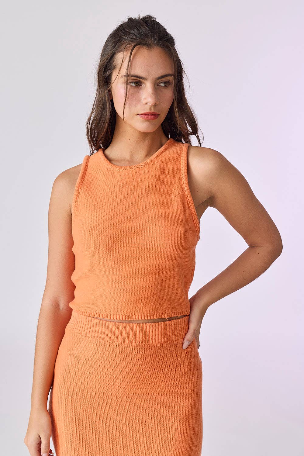 Lara Top And Maxi Skirt Set in Orange - obligato
