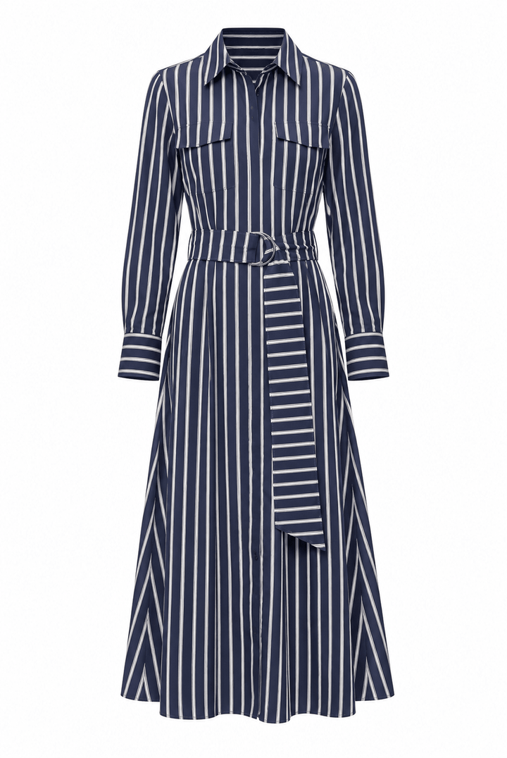Laura Dress in Zayn Stripe - obligato