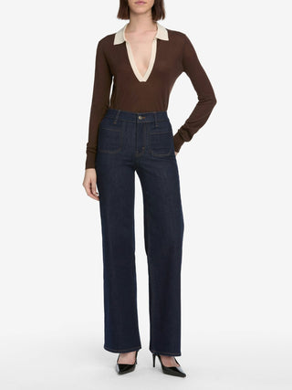 Le Slim Palazzo Modernist Pocket in Rinse - obligato