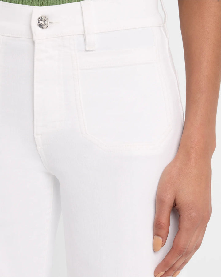 Le Slim Palazzo Modernist Pocket in White - obligato