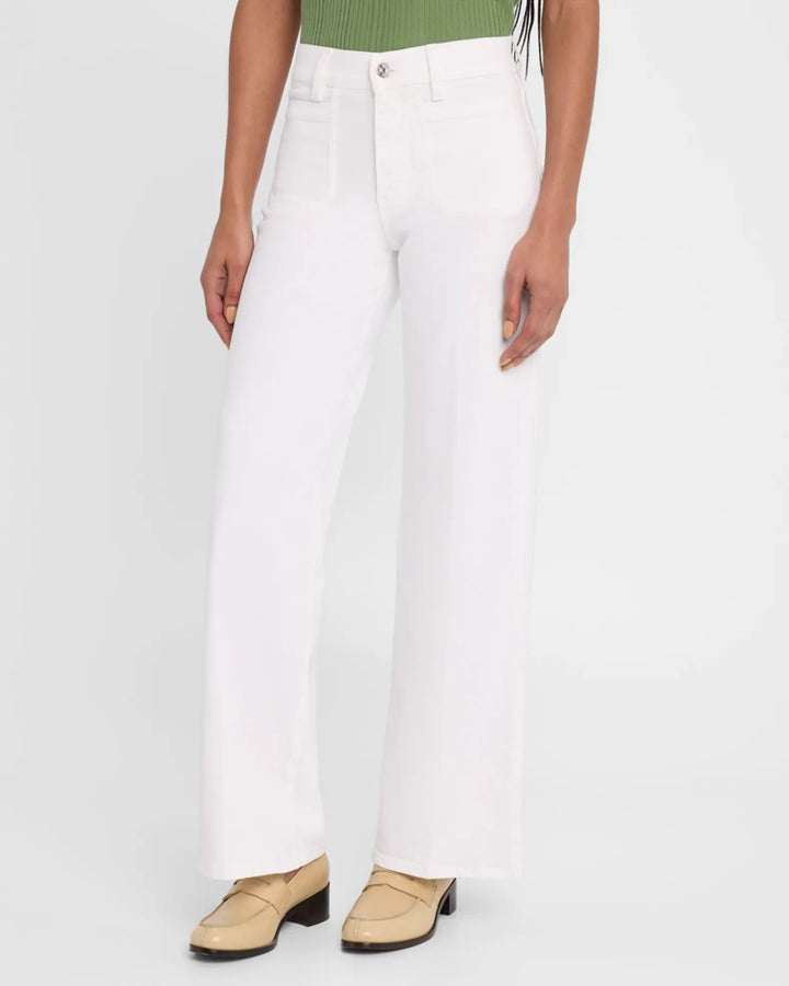 Le Slim Palazzo Modernist Pocket in White - obligato