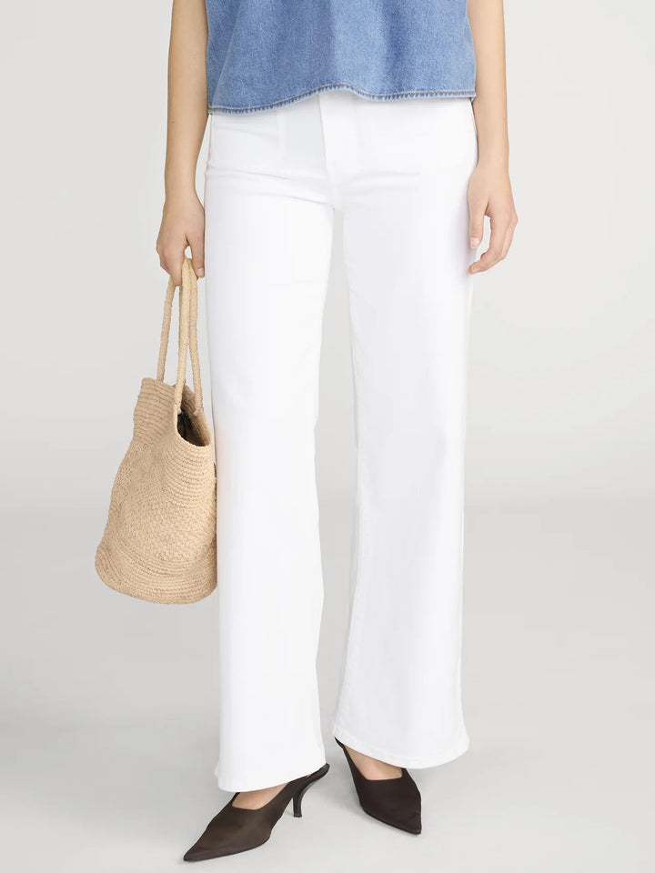 Le Slim Palazzo Modernist Pocket in White - obligato