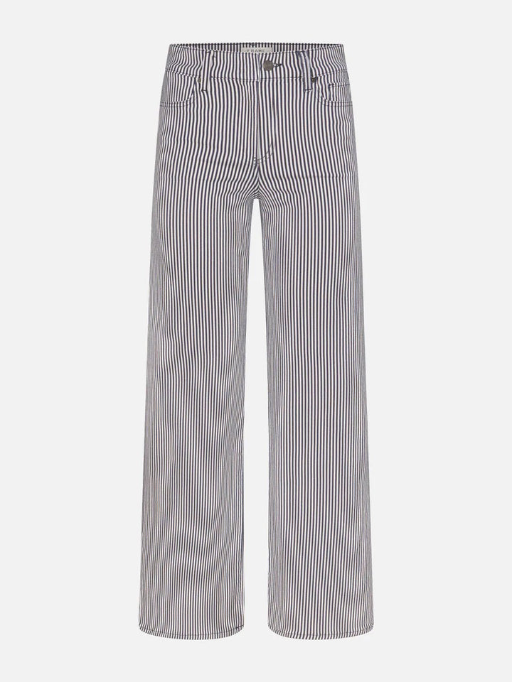 Le Slim Palazzo Pant in Navy Stripe - obligato