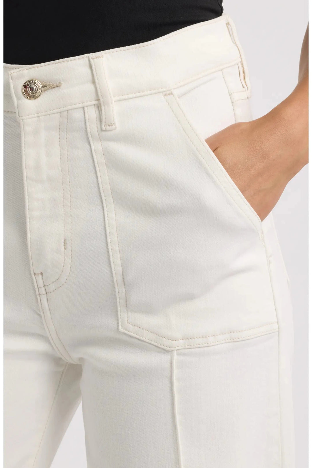 Le Slim Palazzo Pintuck Pocket in Au Natural - obligato