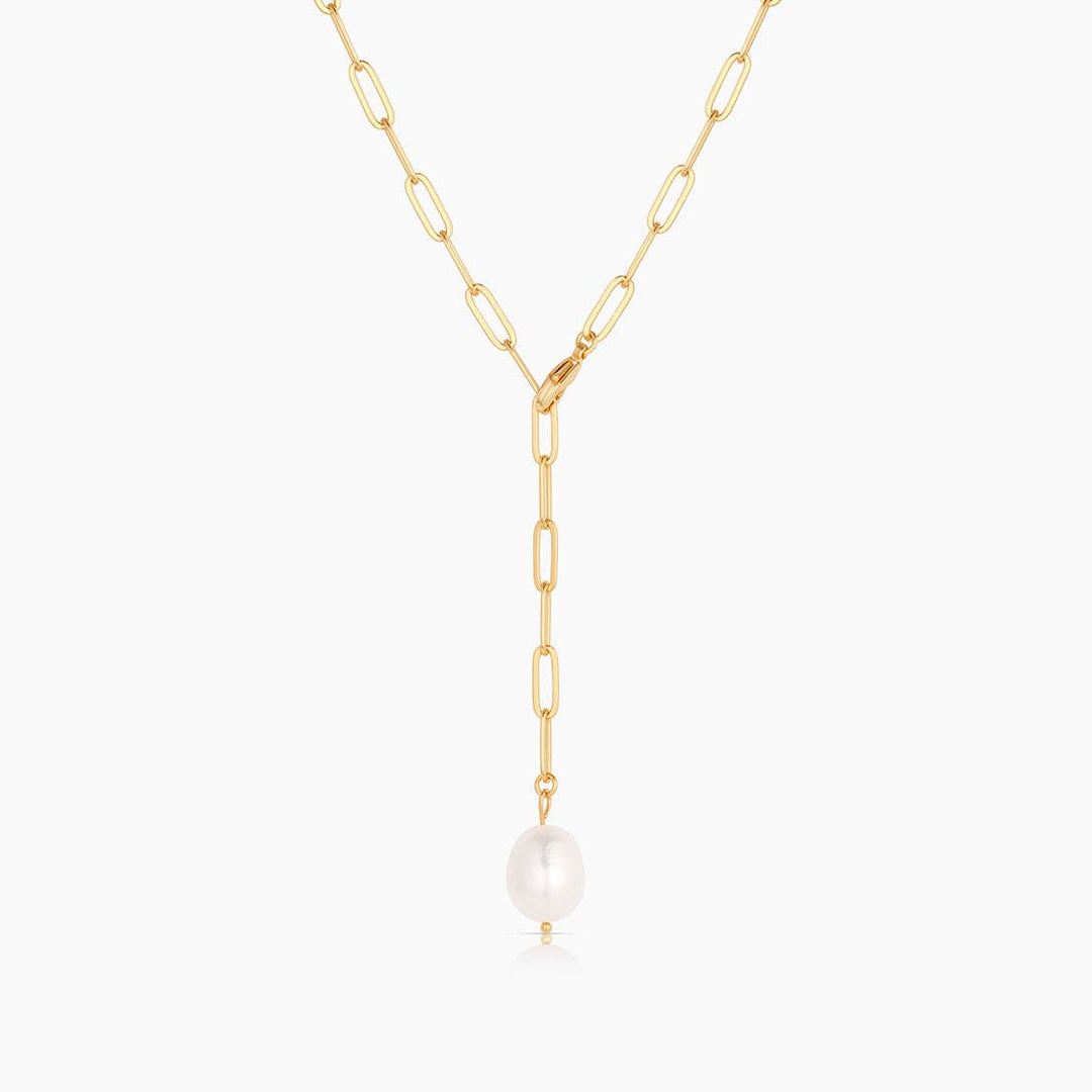Lea Pearl Lariat Necklace - obligato