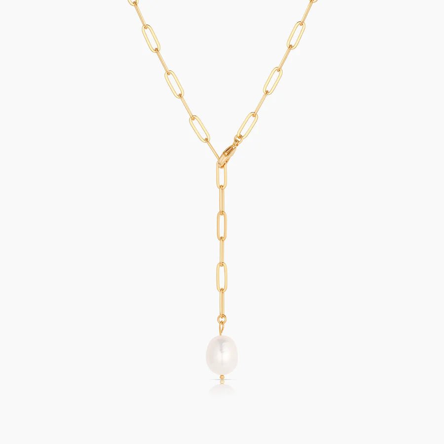 Lea Pearl Lariat Necklace - obligato