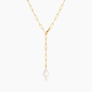 Lea Pearl Lariat Necklace - obligato