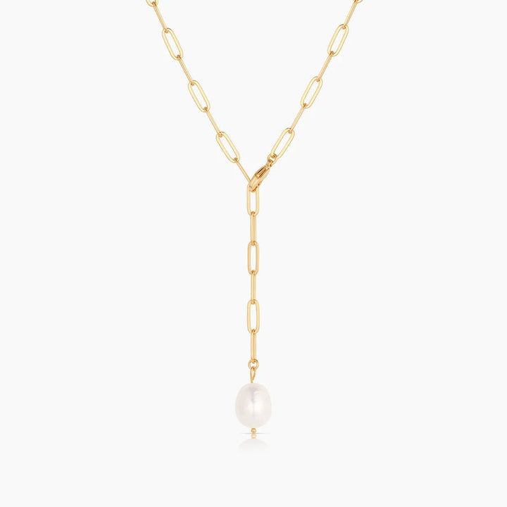 Lea Pearl Lariat Necklace - obligato