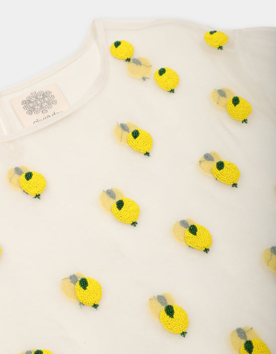 Organza Top in Lemon