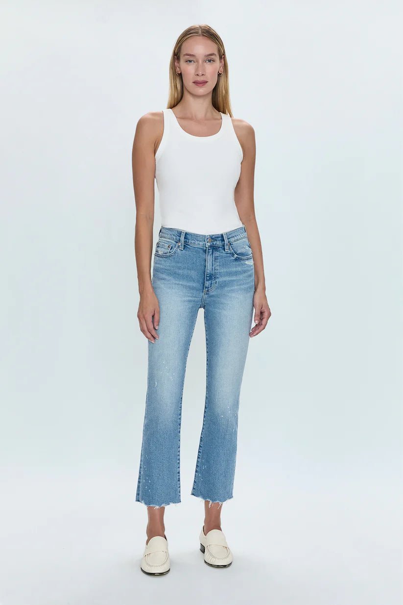 Lennon High Rise Crop Boot Jean Lotus Vintage - obligato