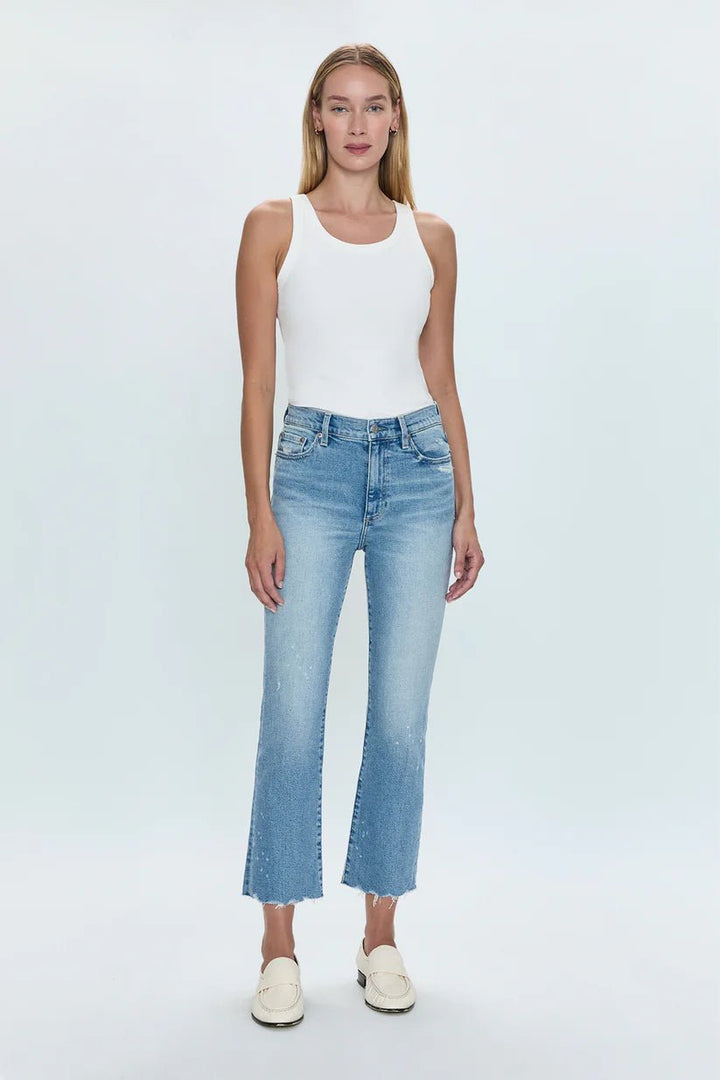 Lennon High Rise Crop Boot Jean Lotus Vintage - obligato