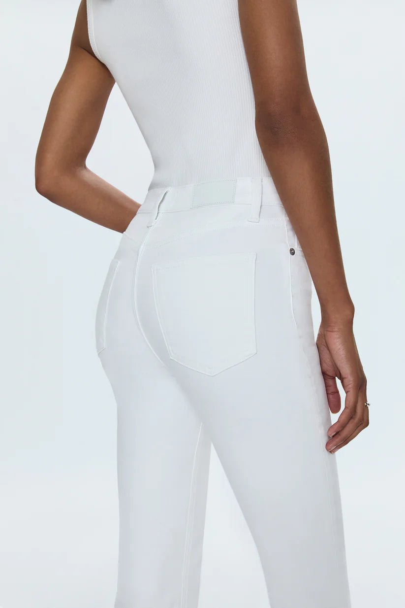 Lennon High Rise Crop Boot - Vivid White - obligato