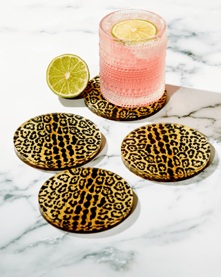 Leopard Print Coaster: Boxed Set of 4 - obligato