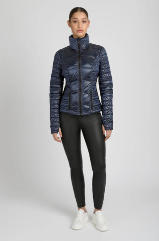 Lightweight Down Filled Packable Puffer in Navy - obligato