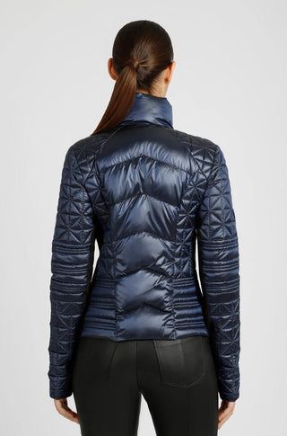 Lightweight Down Filled Packable Puffer in Navy - obligato