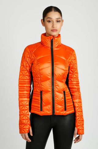 Lightweight Down Filled Packable Puffer in Sunset - obligato