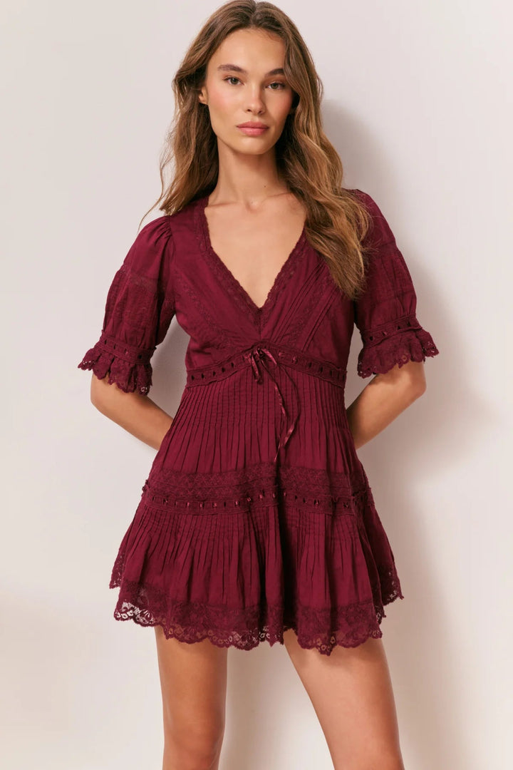 Lilas Dress in Spiced Berry - obligato