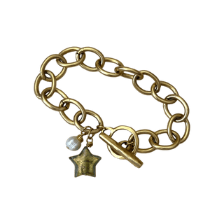 Lillie Glass Star Bracelet in Green - obligato