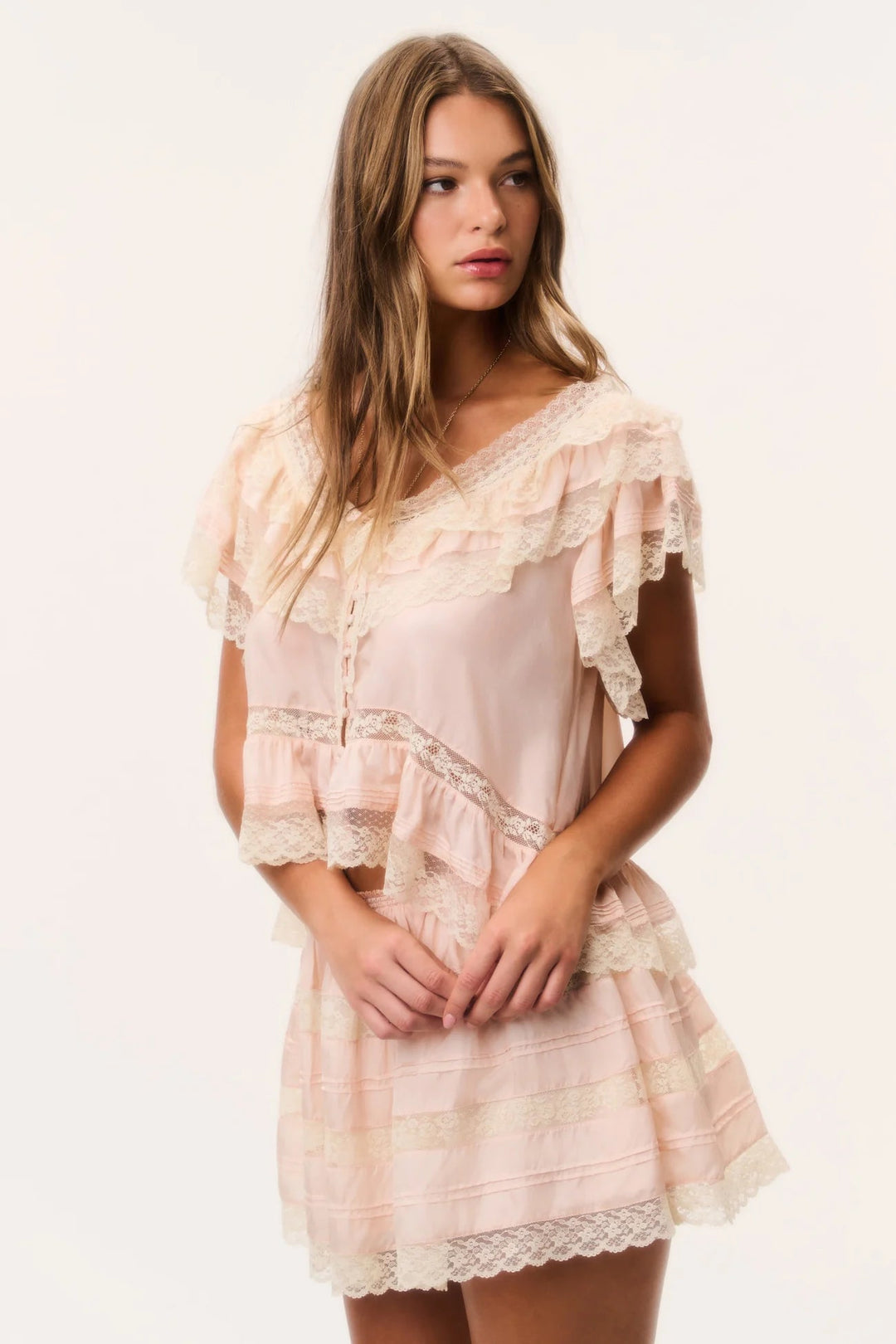 Linata Top in Petal Peach - obligato