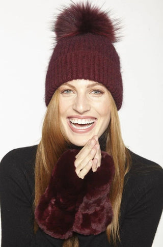 Linda Richard Angora/Wool Hat in Wine - obligato